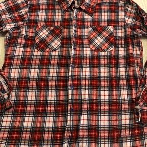 vintage XL 1960s Woolworths Van Cort plaid FLANNE